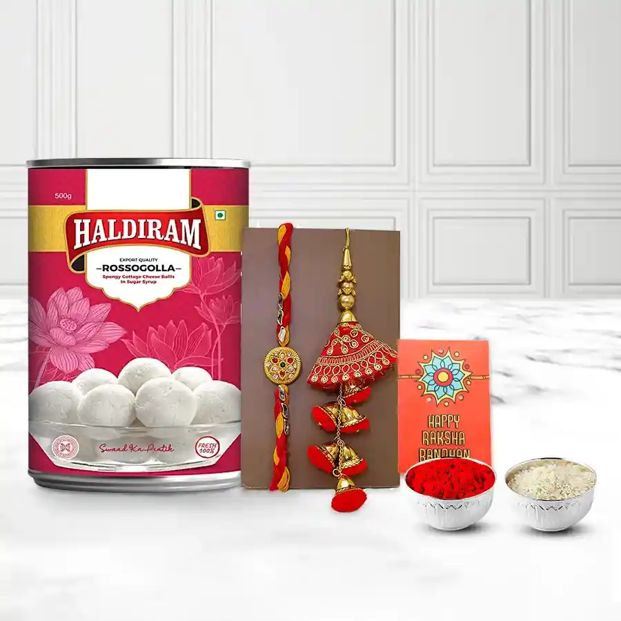 Remarkable Bhaiya Bhabhi Rakhi with Rasgulla