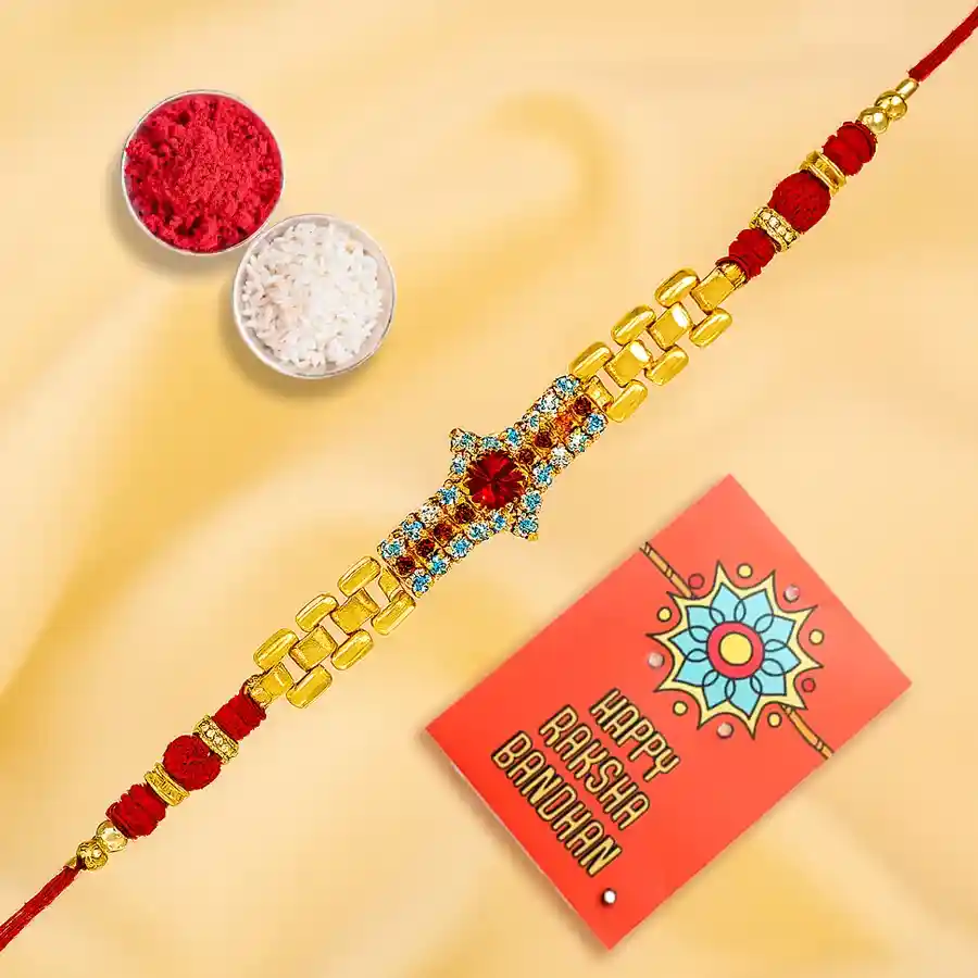 Fabulous Golden Bracelet Rakhi