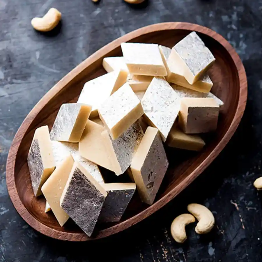 Lip Smacking Kaju Katli from Kesar