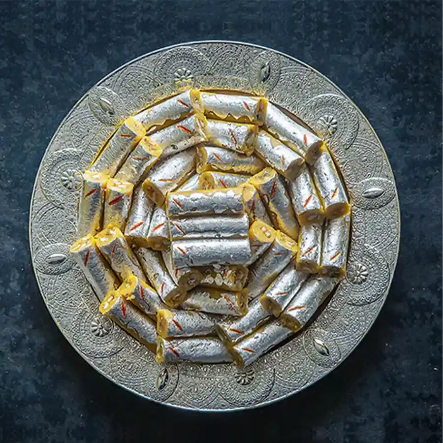 Delightful Kaju Pista Roll Pack from Kesar