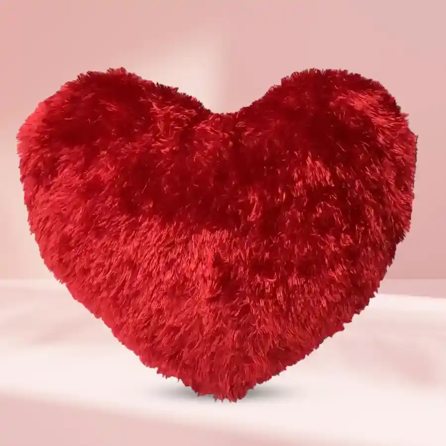 Stunning Furry Red Heart Gift