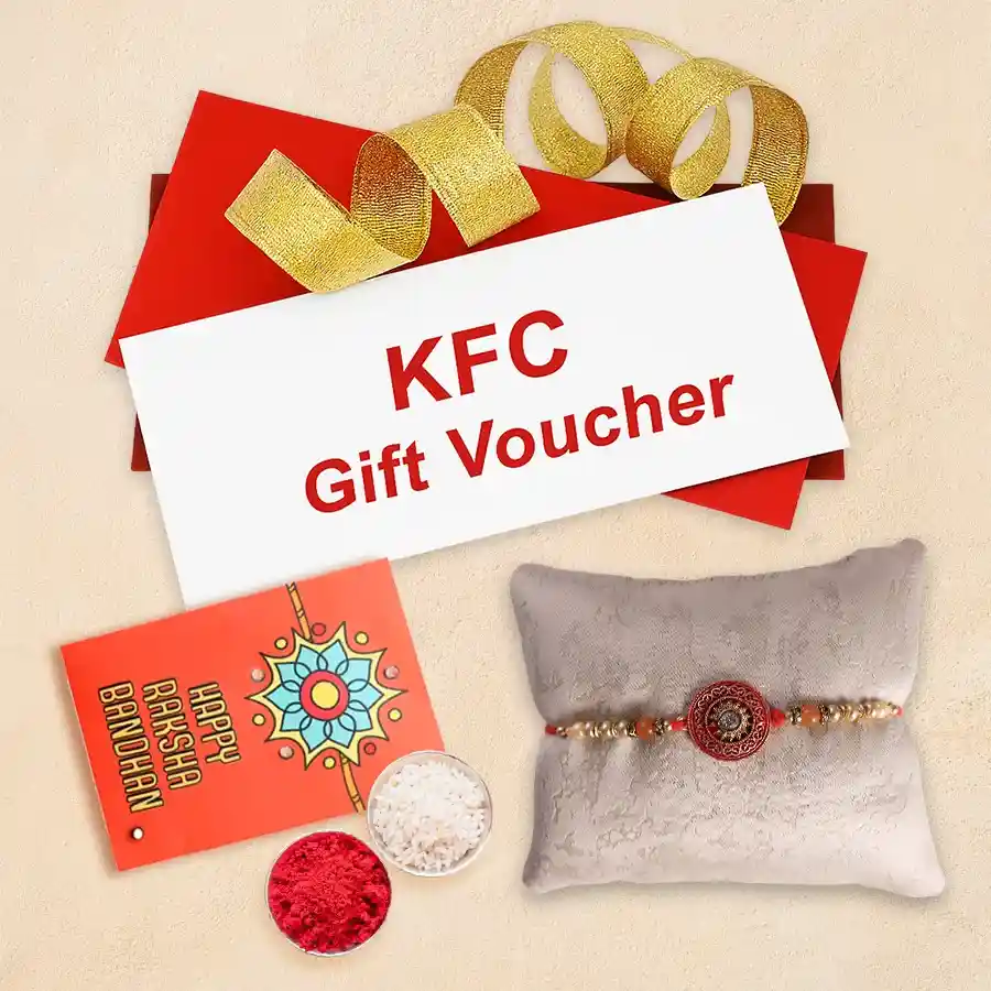 KFC Gift E Vouchers worth Rs. 1000 with Rakhi and Roli Tilak Chawal