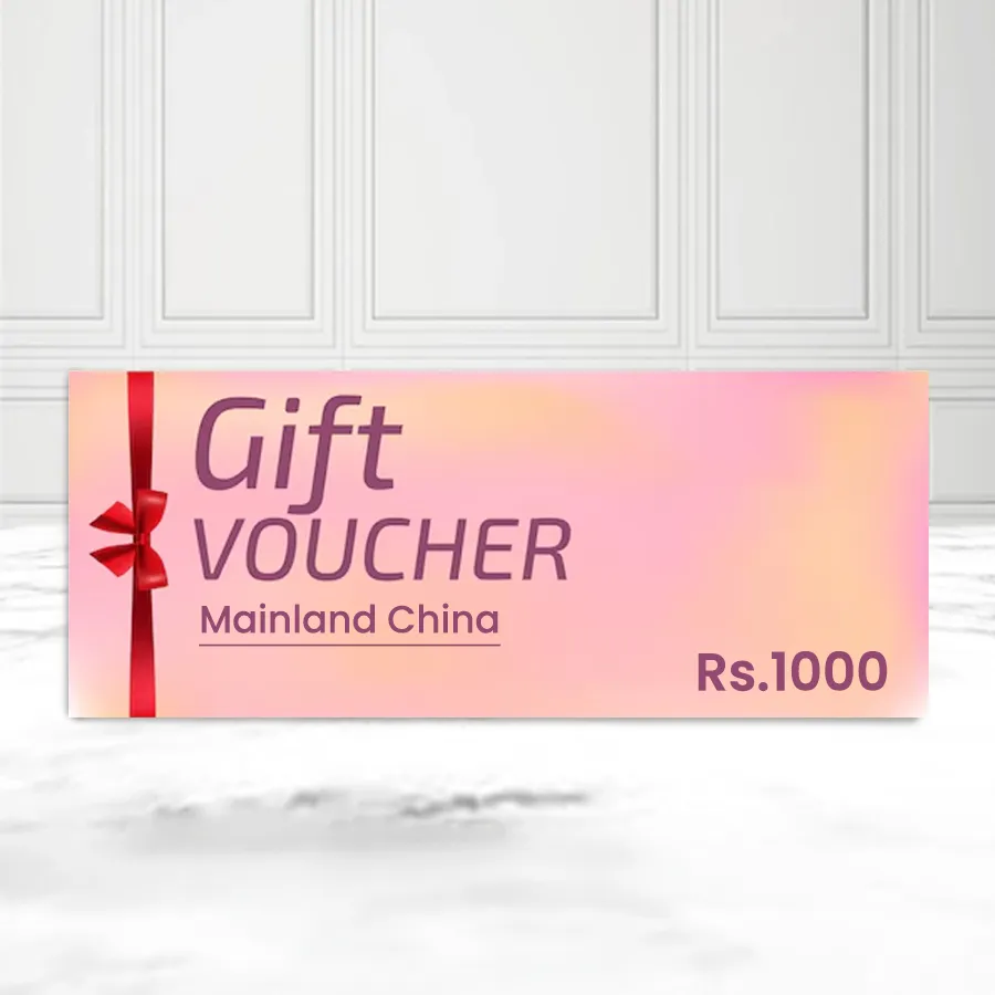 Mainland China Gift E Vouchers Worth Rs.1000