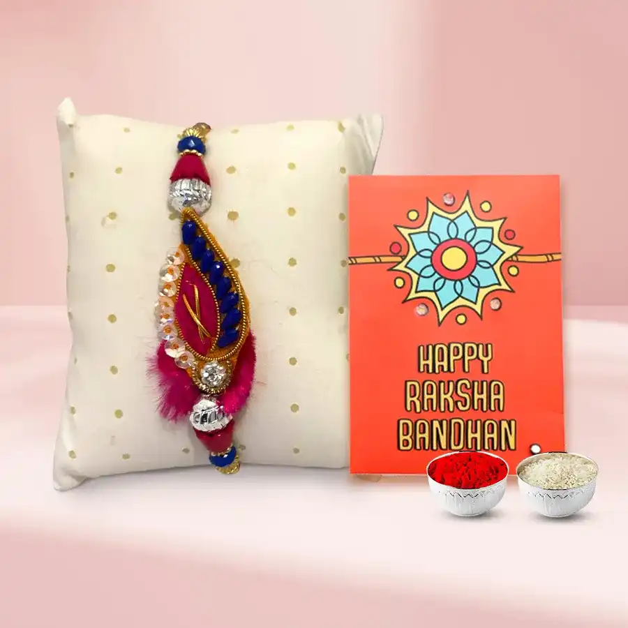An Elegant Zardozi Rakhi