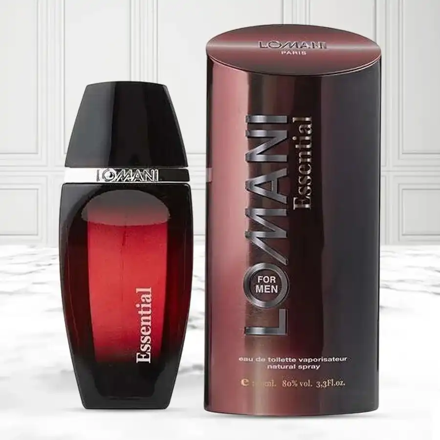 100 ML bottle of Refreshing Lomani Essential Perfume for Men.