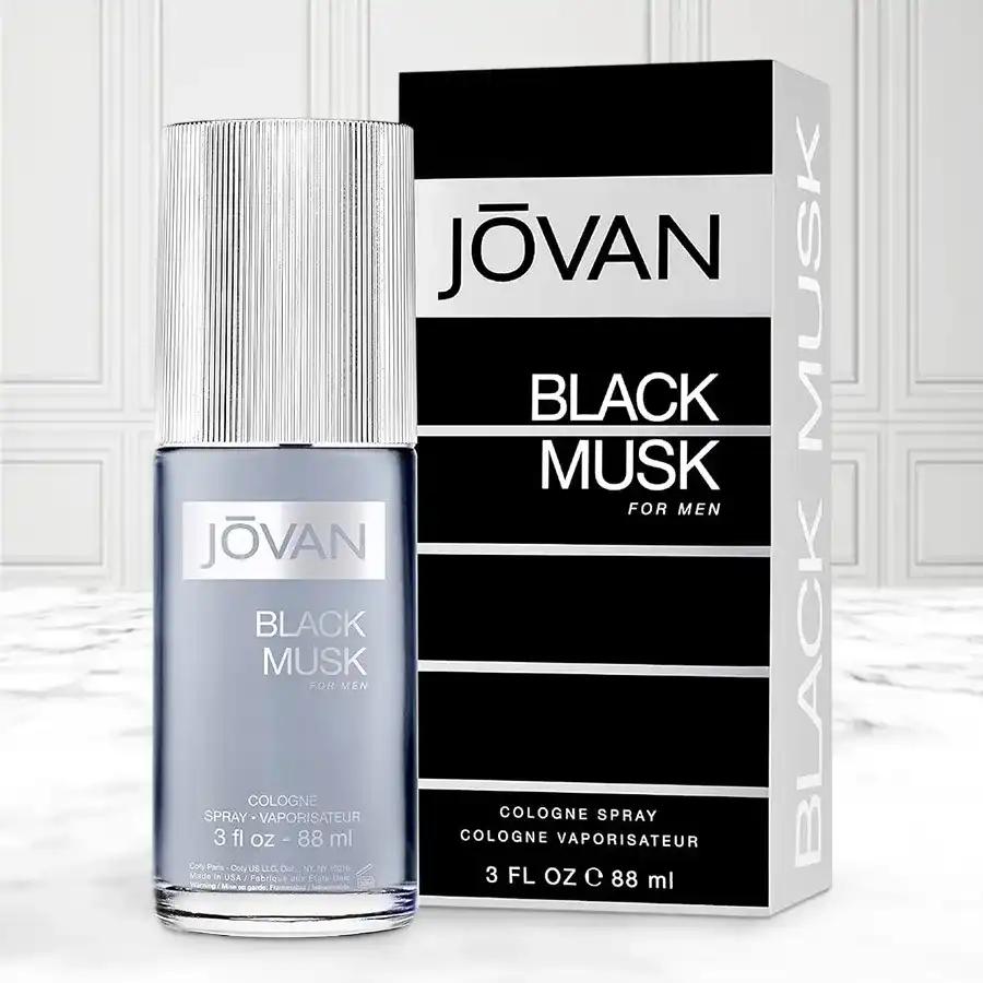 Enchanting Jovan Black Musk Cologne for Men in a stylish 88ml bottle, ideal for gifting and creating lasting connections.