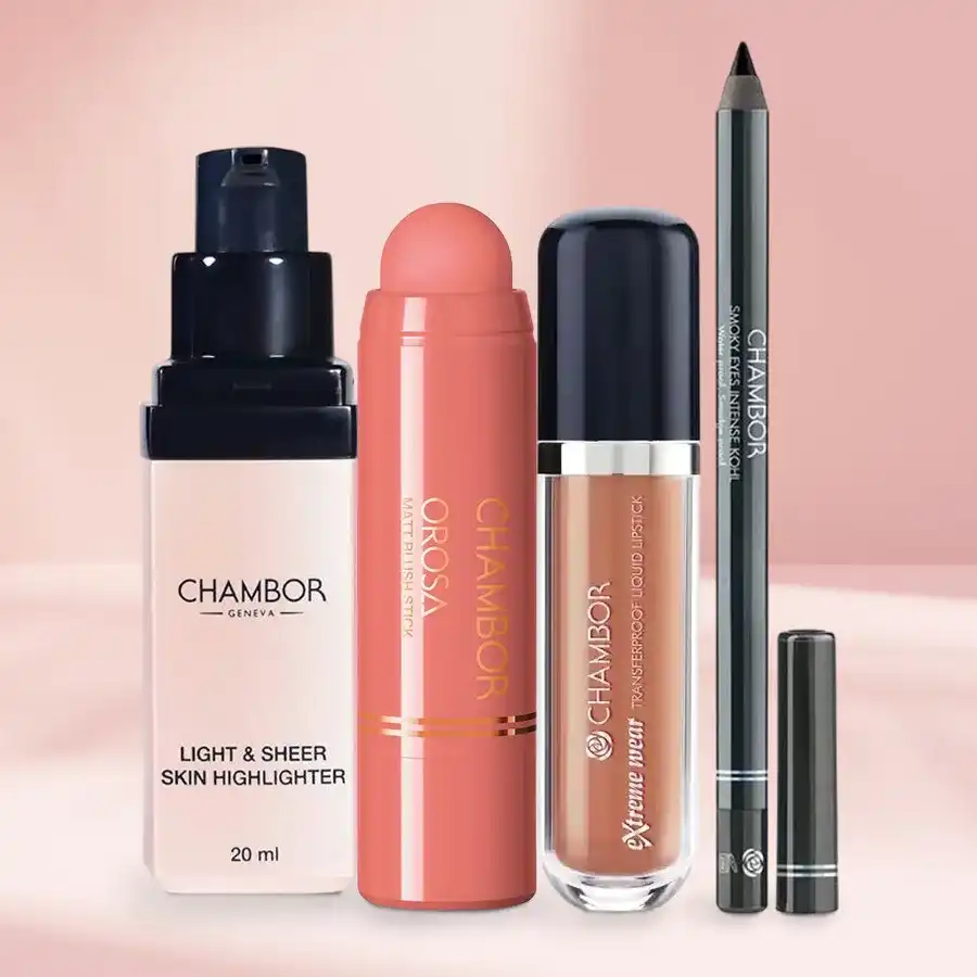 Wonderful Chambor Smoky Eyes With Lipstick N Skin Makeup