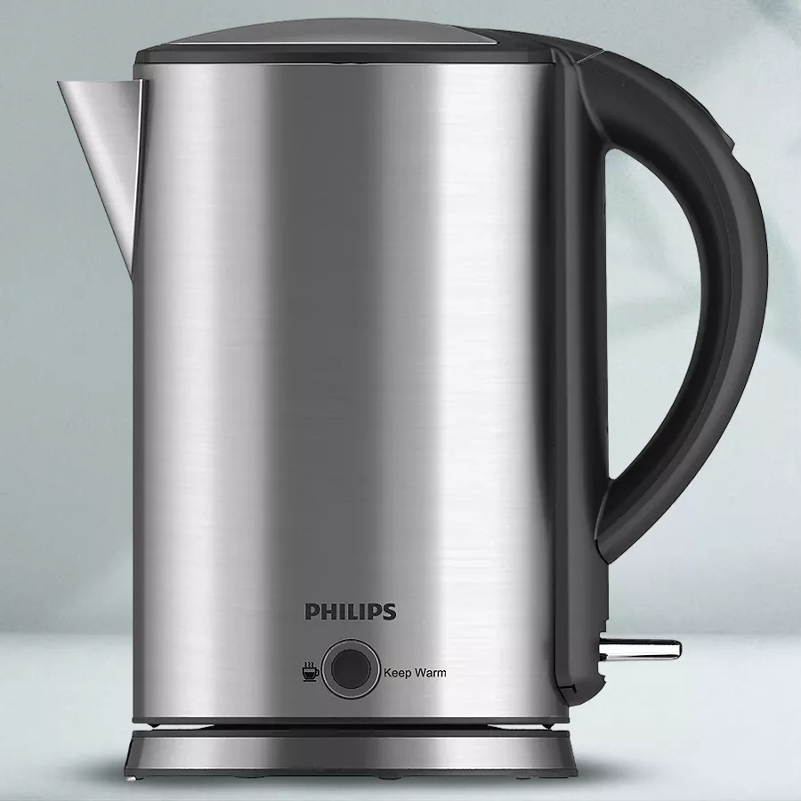 Philips 1.7L Stainless Steel Electric Kettle in assorted colors.