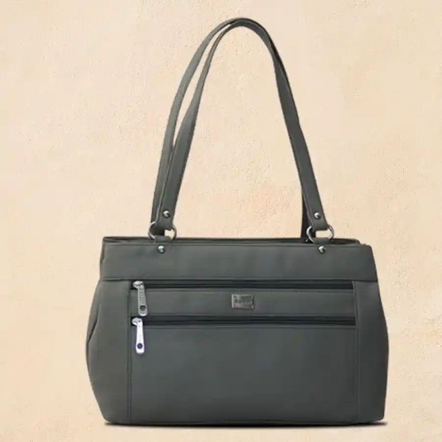 Chic Grey Utility Bag for Women made of PU leather by Richborn, perfect for everyday use and special occasions.